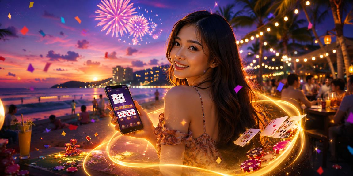 Pemain poker menikmati permainan Teen Patti di Penang bersama mt15